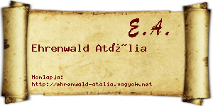 Ehrenwald Atália névjegykártya